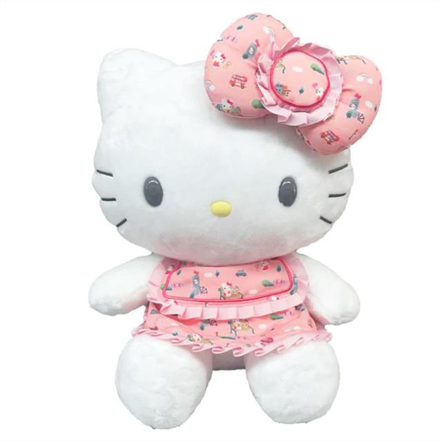 小禮堂 Hello Kitty 絨毛玩偶娃娃 L (粉倫敦款)