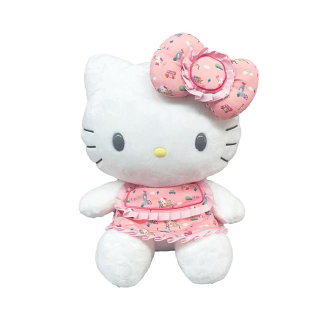 小禮堂 Hello Kitty 絨毛玩偶娃娃 S (粉倫敦款)
