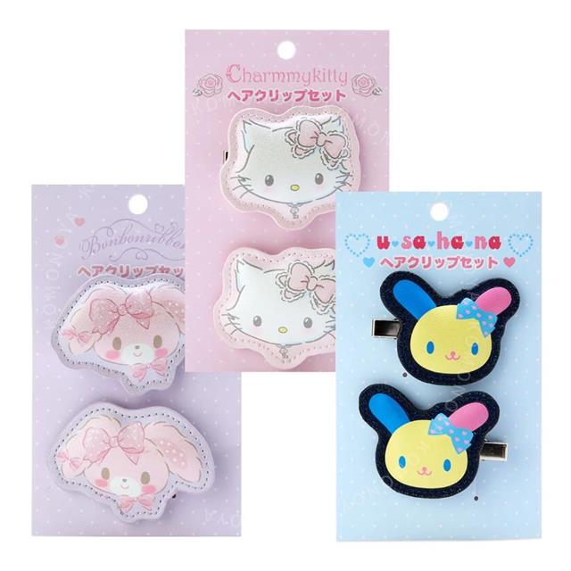 小禮堂 三麗鷗 造型髮夾2入組 (閨密同款) 花小兔 蹦蹦兔