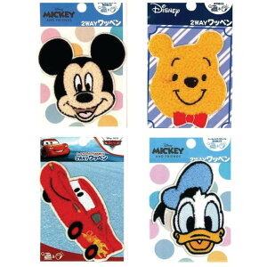 小禮堂 Disney 迪士尼 造型刺繡燙布貼 (大臉款) 米奇 維尼 唐老鴨 CARS