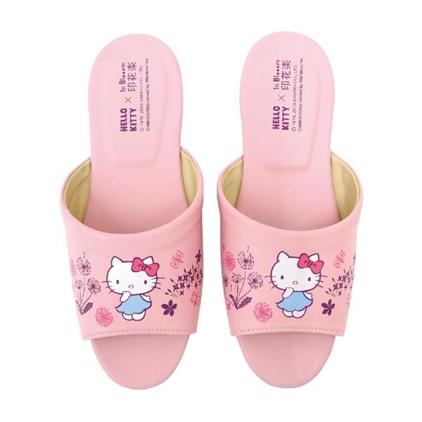 小禮堂 Hello Kitty 皮質拖鞋