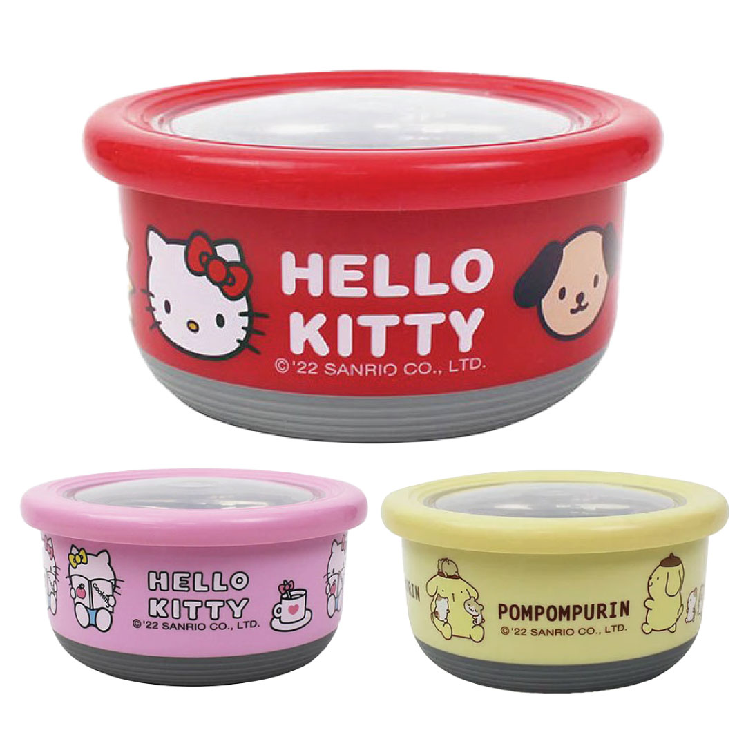 小禮堂 Sanrio 三麗鷗 304不鏽鋼防滑保鮮碗 700ml