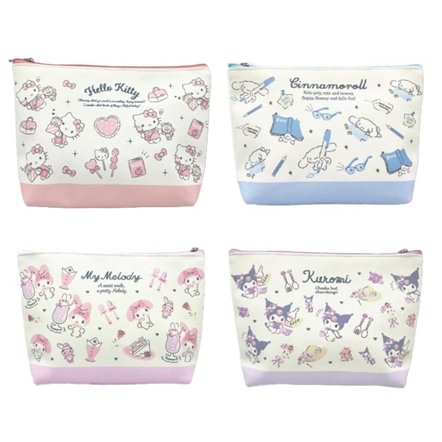 小禮堂 Sanrio 三麗鷗 皮革化妝包 Kitty 大耳狗 美樂蒂 酷洛米