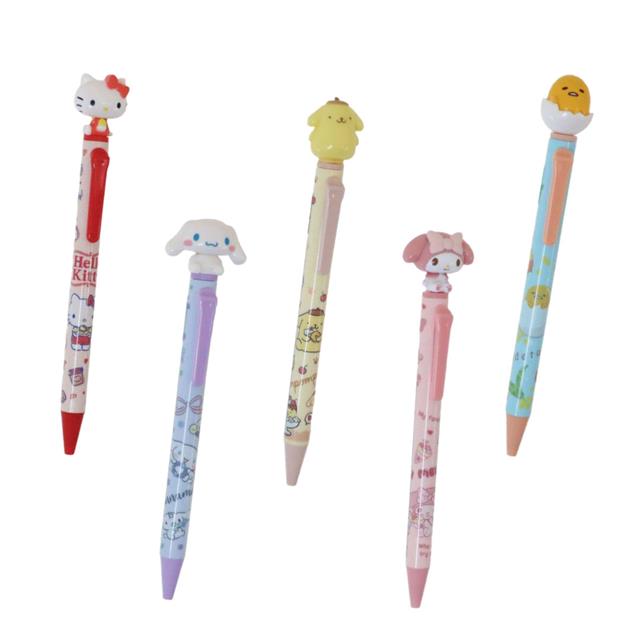 小禮堂 Sanrio 三麗鷗 立體搖頭公仔原子筆 黑色 Kitty 美樂蒂 布丁狗 大耳狗 蛋黃哥