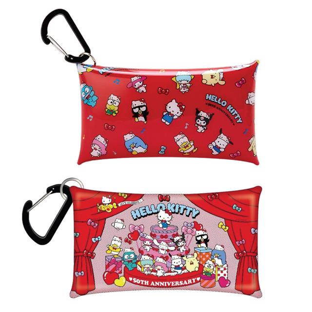 小禮堂 Hello Kitty 防水鑰匙收納包 (50週年)