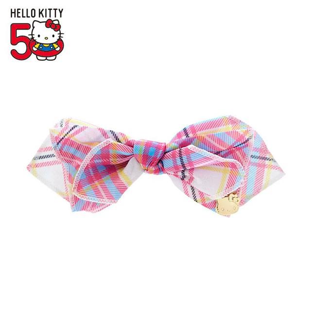 小禮堂 Hello Kitty 蝴蝶結造型髮夾 (蘇格蘭少女 50週年系列)
