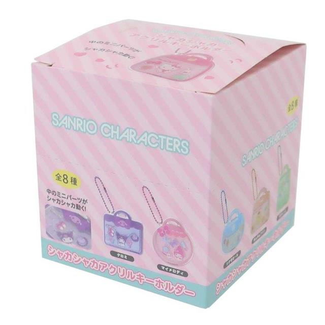 小禮堂 Sanrio 三麗鷗 造型壓克力盲盒吊飾8入組 Kitty 美樂蒂 酷洛米 布丁狗 大耳狗