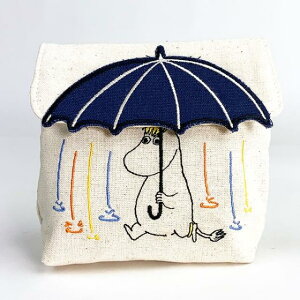 小禮堂 Moomin 帆布化妝包 (雨傘款)