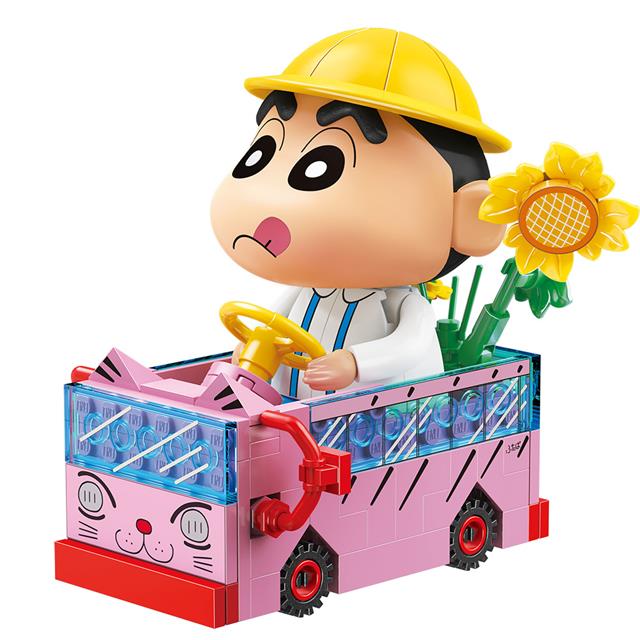 小禮堂 Keeppley 蠟筆小新 校車樂高積木 (K20620)