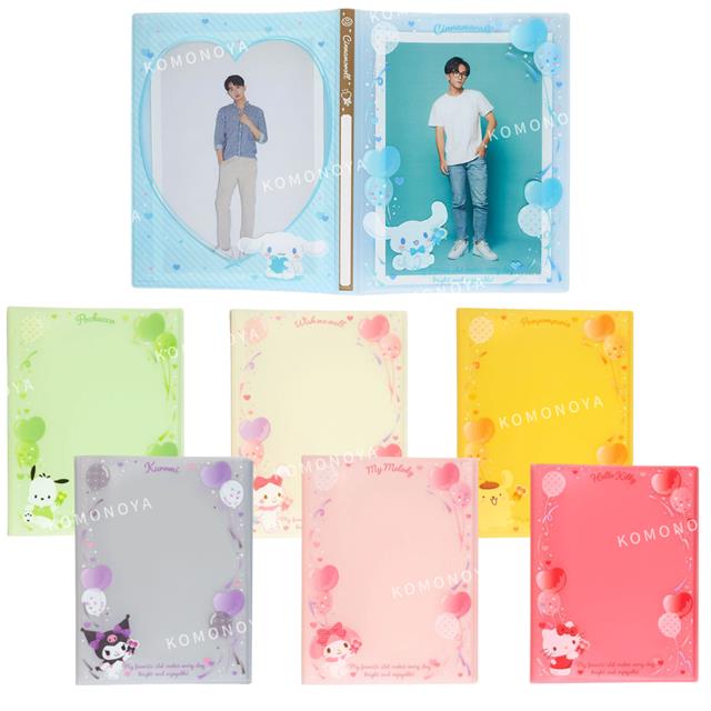 小禮堂 三麗鷗 A4愛心窗口雙開式資料本 20頁 (氣球 偶像應援) Kitty 酷洛米 大耳狗