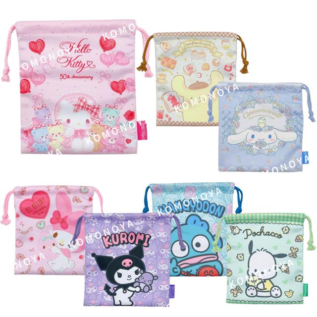 小禮堂 Sanrio 三麗鷗 尼龍束口袋 (角色款) Kitty 酷洛米 帕恰狗