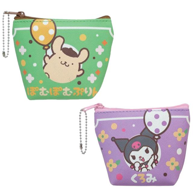小禮堂 Sanrio 三麗鷗 皮革小物收納包 (氣球款) 酷洛米 布丁狗