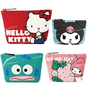 小禮堂 Sanrio 三麗鷗 角色造型刺繡收納包 (角色款) Kitty 美樂蒂 酷洛米 人魚漢頓