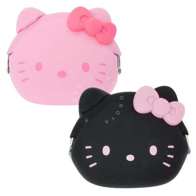 小禮堂 Hello Kitty 矽膠扣型零錢包 p+g design (大臉款)