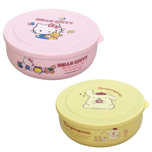 小禮堂 Sanrio 三麗鷗 不鏽鋼隔熱碗 S Kitty 布丁狗