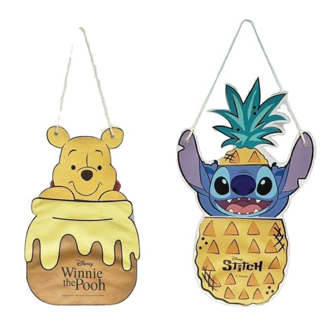 小禮堂 Disney 迪士尼 造型壁掛袋 維尼 史迪奇