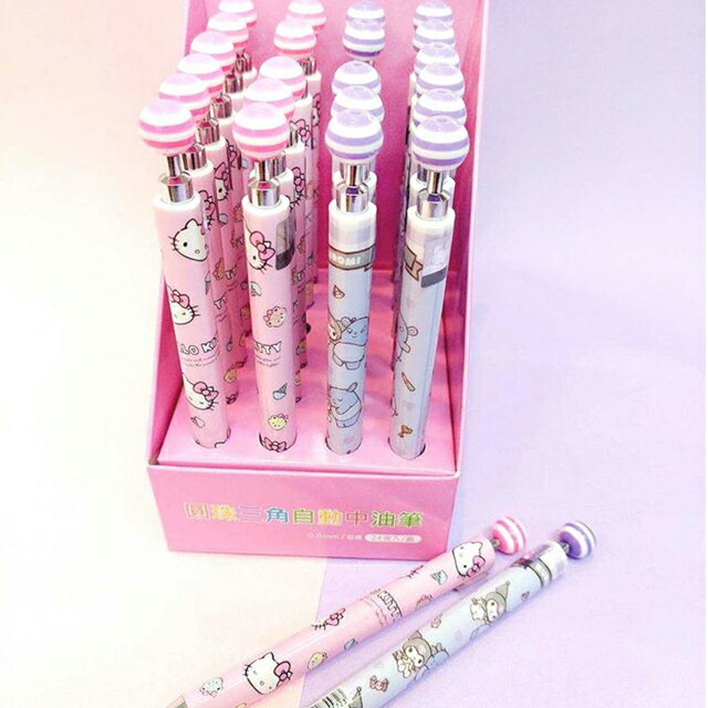 小禮堂 Sanrio 三麗鷗 圓珠三角原子筆 Kitty 酷洛米