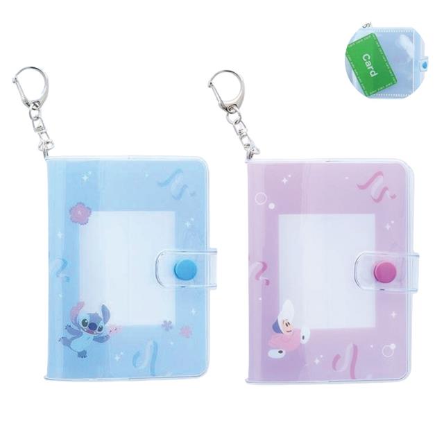 小禮堂 Sanrio 三麗鷗 卡片套鑰匙圈 (彩帶款) 史迪奇 牡蠣寶寶