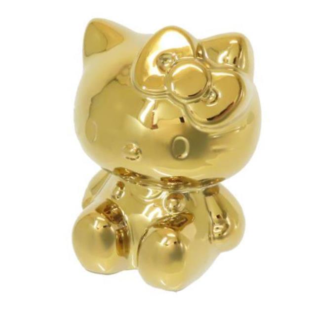 小禮堂 Hello Kitty 陶瓷造型存錢筒 (金色款)