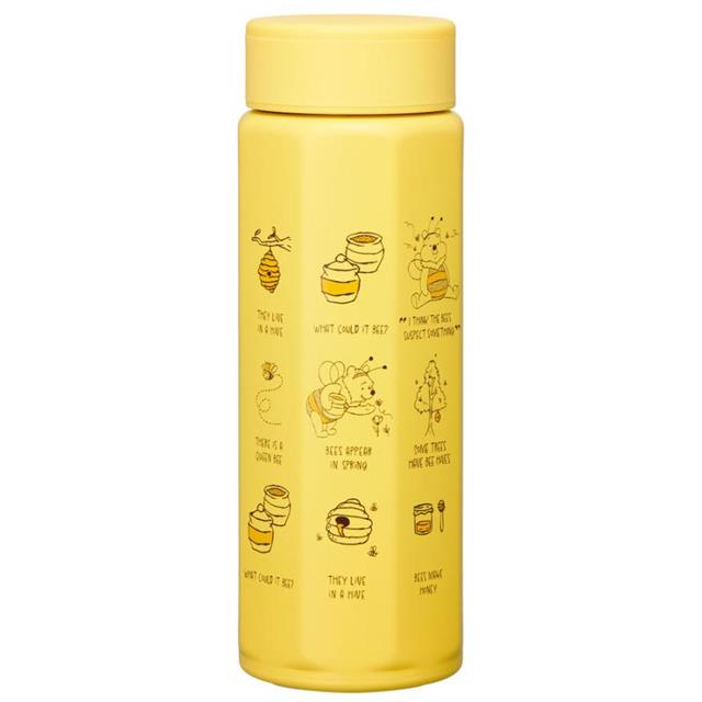 小禮堂 迪士尼 小熊維尼 不鏽鋼八角保冷保溫瓶 500ml (蜂蜜款)