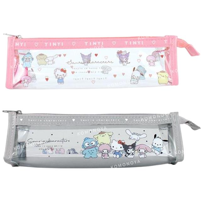 小禮堂 Sanrio 三麗鷗 PVC透明三角筆袋 (集合款)
