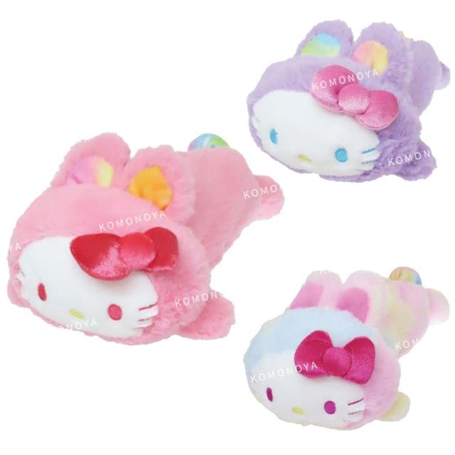 小禮堂 Sanrio 三麗鷗 Hello Kitty 絨毛造型拉鍊筆袋 (兔裝紗裙款)