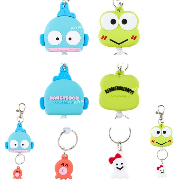 小禮堂 三麗鷗 造型矽膠伸縮鑰匙圈 (大臉好友款) 4