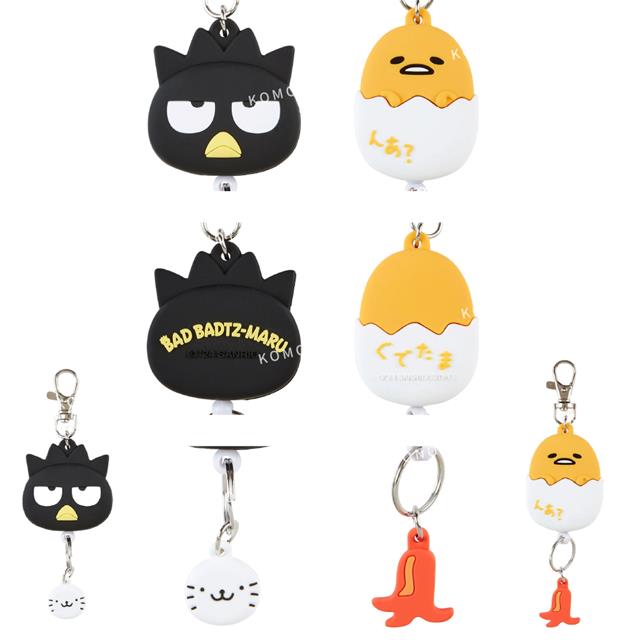 小禮堂 三麗鷗 造型矽膠伸縮鑰匙圈 (大臉好友款) 5