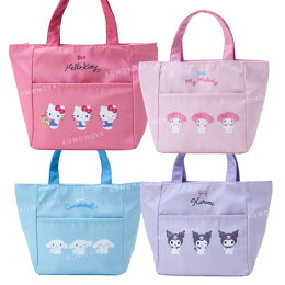 小禮堂 三麗鷗 尼龍保冷便當袋 (動作款) Kitty 酷洛米 大耳狗