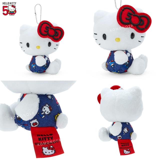小禮堂三麗鷗絨毛玩偶吊飾(Kitty歡慶50週年系列) Kitty 大耳狗酷