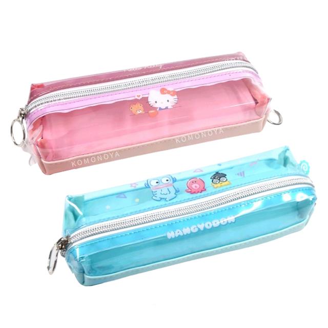 小禮堂 Sanrio 三麗鷗 PVC雙面拉鍊筆袋 (好友款) Kitty 人魚漢頓