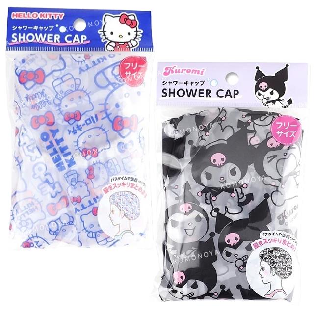 小禮堂 Sanrio 三麗鷗 防水透明浴帽 (滿版 銅板小物) Kitty 酷洛米