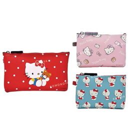 小禮堂 HelloKitty 矽膠扁平化妝包 (角色款)
