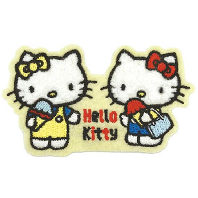 小禮堂 Sanrio 三麗鷗 Hello Kitty 50週年紀念 燙布貼 (冰淇淋)