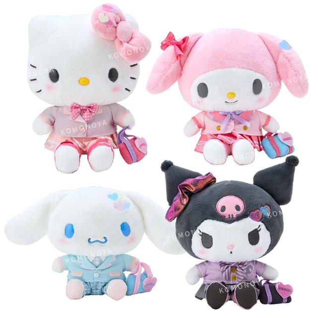 小禮堂 【限購】Sanrio 三麗鷗 絨毛玩偶娃娃 (ドキドキ!令和校園物語) Kitty 酷落米 大耳狗