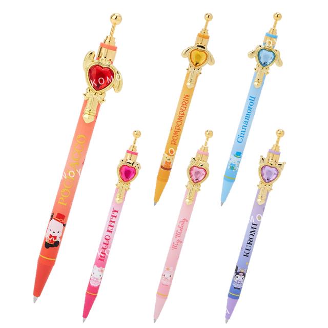 小禮堂 Sanrio 三麗鷗 寶石造型原子筆 0.7mm 黑 (魔法少女 角色大賞)
