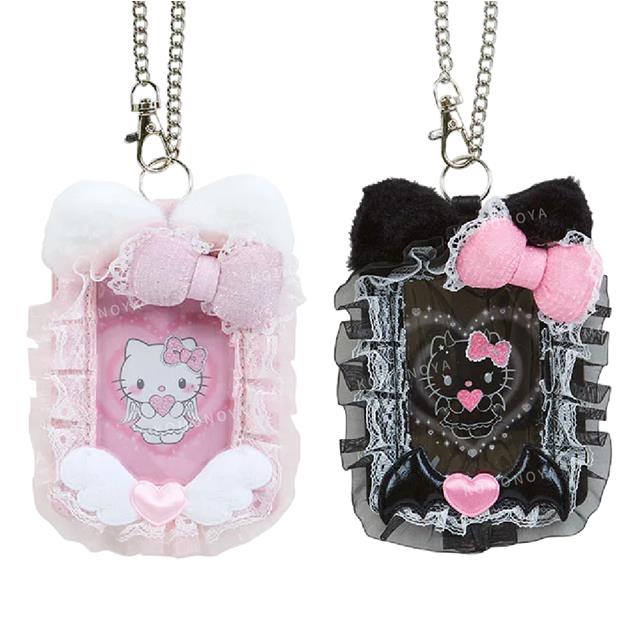 小禮堂 【限購】Sanrio 三麗鷗 Hello Kitty 絨毛造型票卡套 (Angel❤Devil)