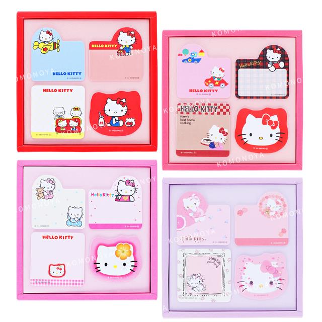 小禮堂 Sanrio 三麗鷗 Hello Kitty 盒裝造型便利貼4入組 (50週年系列)