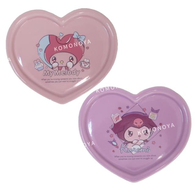 小禮堂 Sanrio 三麗鷗 陶瓷愛心飾品盤 (水汪汪款) 酷洛米 美樂蒂