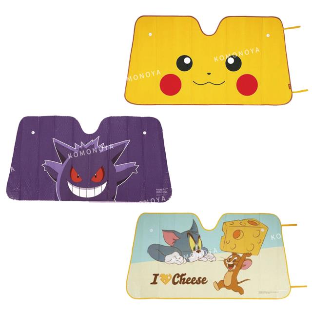 小禮堂 寶可夢 SKATER 汽車前擋風玻璃遮陽板 130x60cm CSUS1 (大臉款) 皮卡丘