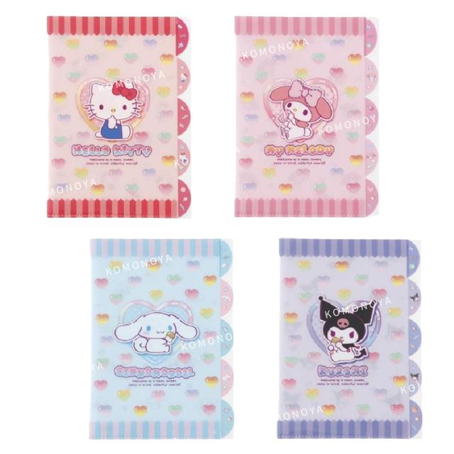 小禮堂 Sanrio 三麗鷗 A4五層分類資料夾 (軟糖款) Kitty 大耳狗 酷洛米