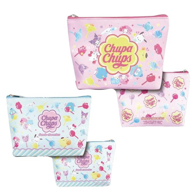 小禮堂 Sanrio 三麗鷗 船型皮革小物收納包 (ChupaChups 加倍佳2.0)