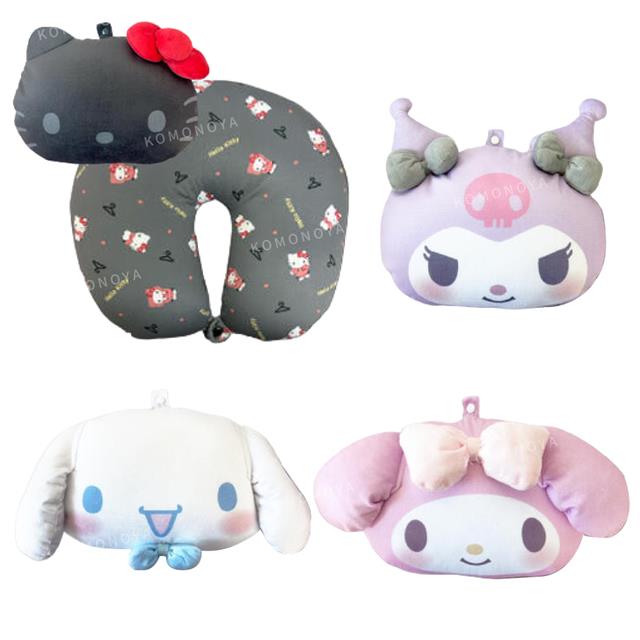 小禮堂 Sanrio 三麗鷗 造型收納頸枕 (大臉款) Kitty 美樂蒂 大耳狗