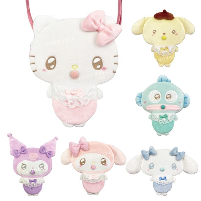 小禮堂 Sanrio 三麗鷗 造型玩偶斜揹包 (嬰兒款) Kitty 酷洛米 人魚漢頓
