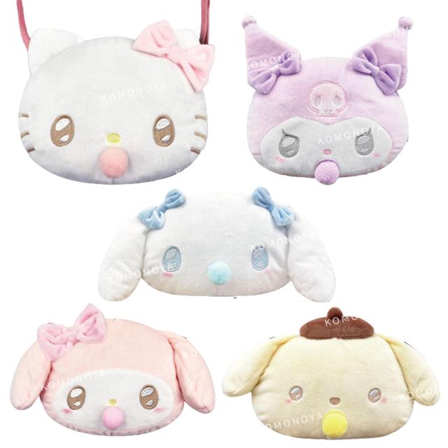 小禮堂 Sanrio 三麗鷗 造型玩偶斜揹包 (大頭 嬰兒款) Kitty 酷洛米 人魚漢頓