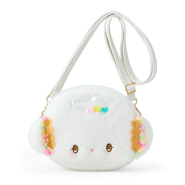 小禮堂 Sanrio 三麗鷗 小麥粉 絨毛造型斜揹包 (小麥天使)