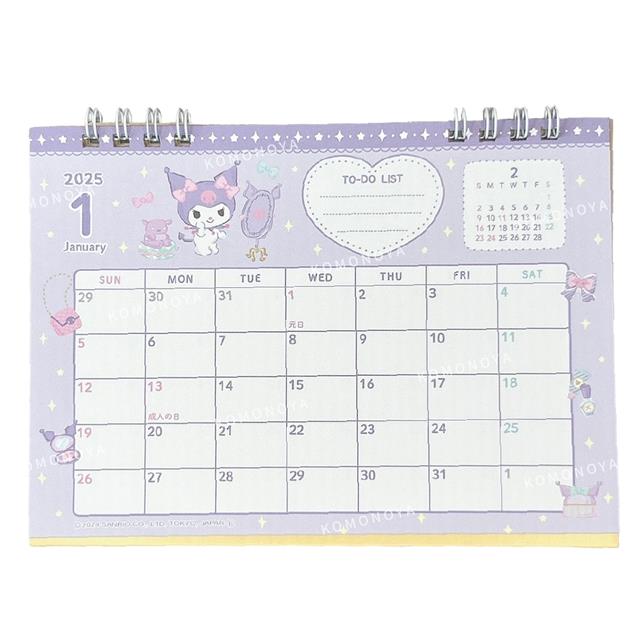 小禮堂 Sanrio 三麗鷗 酷洛米 2025 線圈小桌曆 (銅板小物)
