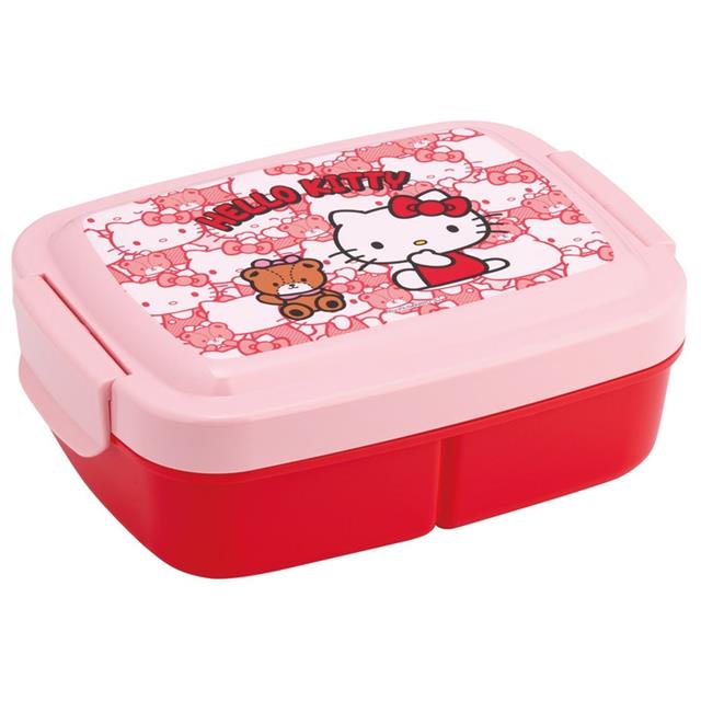 小禮堂 SKATER Hello Kitty 三格便當盒 840ml P84 (滿版款)