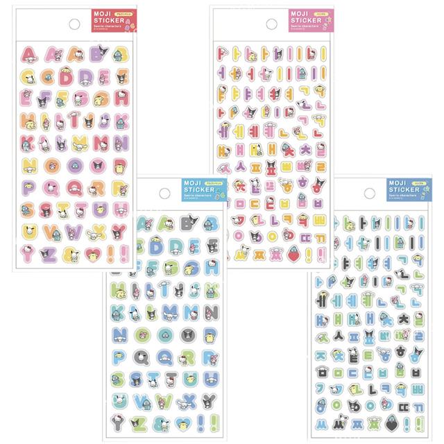 小禮堂 Sanrio 三麗鷗 大集合 字母貼紙 (動作款)