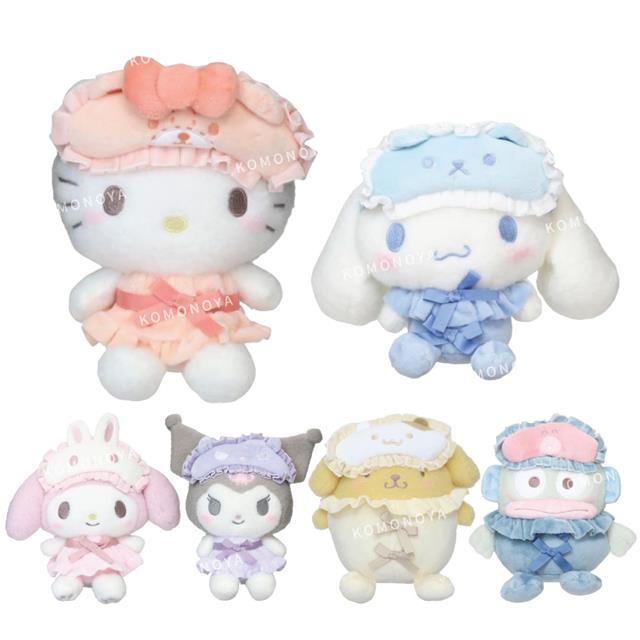 小禮堂 Sanrio 三麗鷗 絨毛玩偶娃娃 (眼罩款) Kitty 美樂蒂 酷洛米 布丁狗